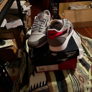 Reebok Gray and Pink Athletic Shoes